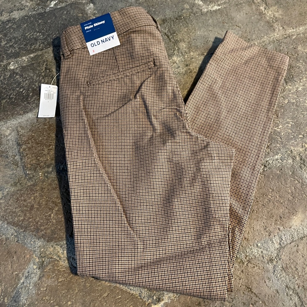Old Navy Brown Patterned Pants